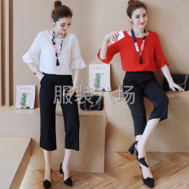 undefined - 休闲阔腿裤两件套女夏 - 图3