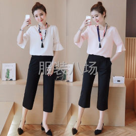 undefined - 休闲阔腿裤两件套女夏 - 图5