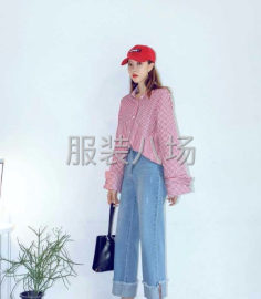 undefined - 春装韩版衬衣 条纹印花长袖衬衫 - 图1