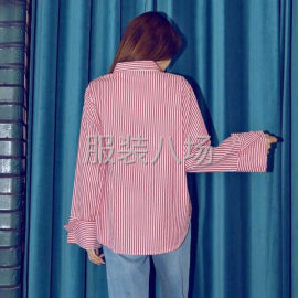 undefined - 春装韩版衬衣 条纹印花长袖衬衫 - 图2