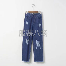 undefined - 女士潮流破洞牛仔裤18元 - 图1
