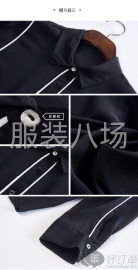 undefined - 高档夹边雪纺女衬衣女式仿真丝衬衫欧美时尚纯色 - 图5