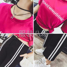undefined - 2018夏季新款女时尚套装T恤阔腿运动裤网红两件套夏俏皮心机 - 图8