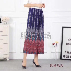 undefined - 冰丝面料阔腿裤中老年妈妈装 - 图4