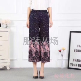 undefined - 冰丝面料阔腿裤中老年妈妈装 - 图8