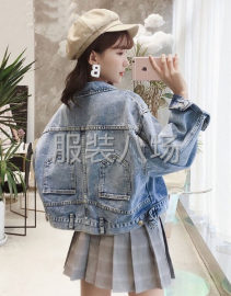 undefined - 韩版宽松蝙蝠袖短款港味复古牛仔上衣 - 图8