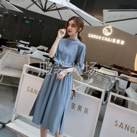 undefined - 韩版冷淡风雪纺中长款及踝长裙 - 图2