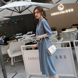 undefined - 韩版冷淡风雪纺中长款及踝长裙 - 图9