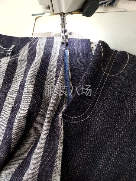 专业开袋，上腰头，双针，五线-第7张图片