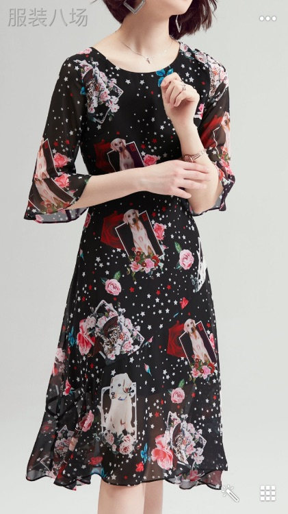 厂家直销，广州白马商场高品质雪纺连衣裙，库存，价格面议-第2张图片