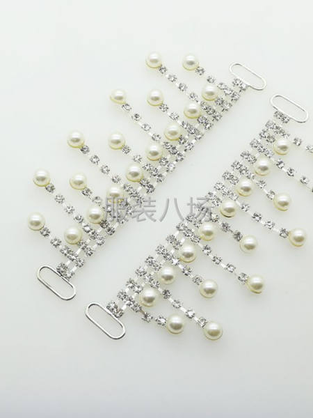新款服饰配件缝纫装饰链珍珠水晶吊坠链时尚饰品装饰扣链-第2张图片
