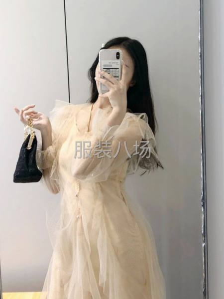 裙新款春装不规则蕾丝网纱清新连衣裙两件套装-第4张图片