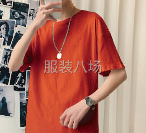 undefined - 纯色宽松版大码男T恤现货批发 - 图2