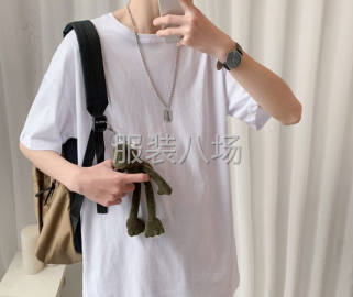 undefined - 纯色宽松版大码男T恤现货批发 - 图6