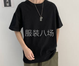 undefined - 纯色宽松版大码男T恤现货批发 - 图5
