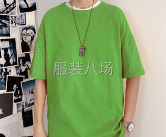 undefined - 纯色宽松版大码男T恤现货批发 - 图4