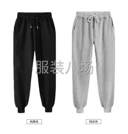 undefined - 男女同款纯棉休闲卫裤束脚运动裤加绒加厚出炉 - 图4