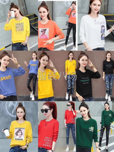 女装加绒加厚圆领卫衣新货到-第5张图片