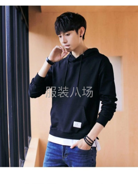 抓绒运动休闲连帽卫衣 款式多样 做工好 无次品 100件起批-第2张图片