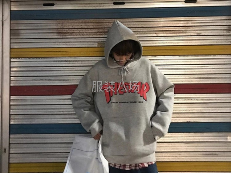 抓绒运动休闲连帽卫衣 款式多样 做工好 无次品 100件起批-第8张图片