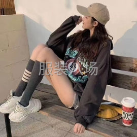 undefined - 女装大版落肩卫衣100件起批 - 图1