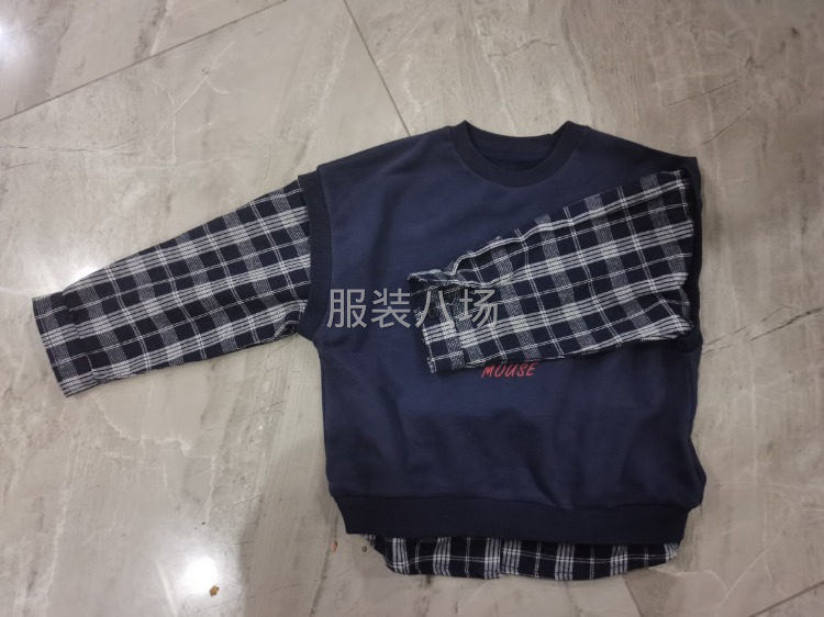 1300件圆领套装童装外发-第1张图片