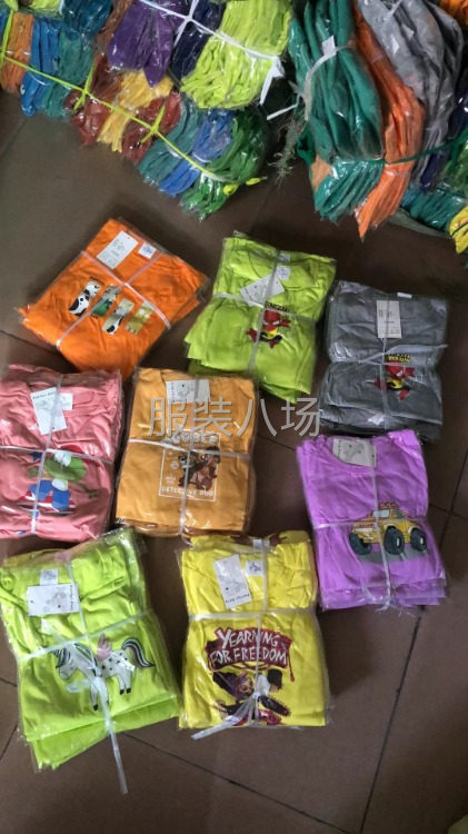 童装短袖套装，多颜色图案  三个码L  XL  XXL搭配，-第8张图片