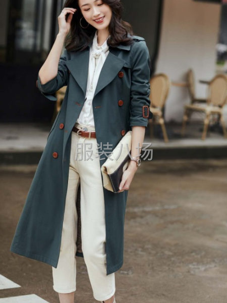 女士风衣，派克服，双面呢-第1张图片