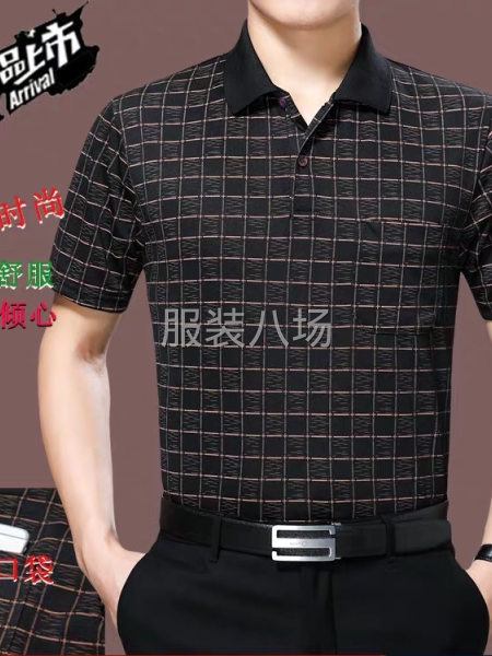纯棉男装翻领短袖-第1张图片