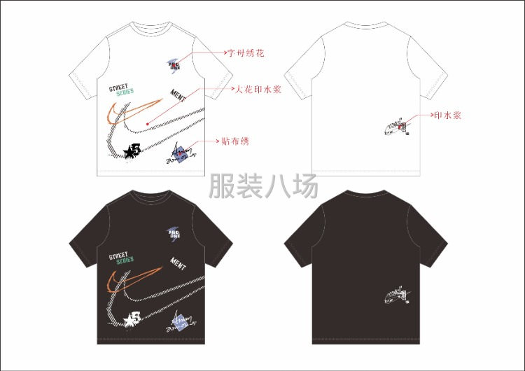服裝花型設(shè)計(jì)開發(fā)。各印花工藝制作。-第1張圖片