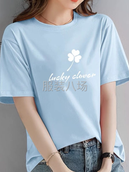 女短袖拉架棉t恤短袖-第2张图片
