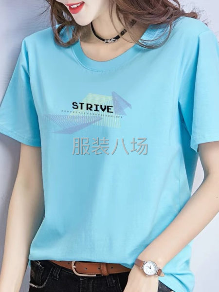 女短袖拉架棉t恤短袖-第1张图片