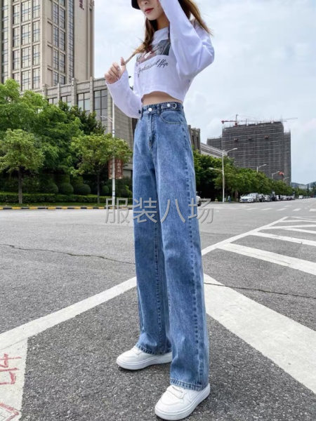 女装牛仔裤休闲直筒裤尾货-第1张图片