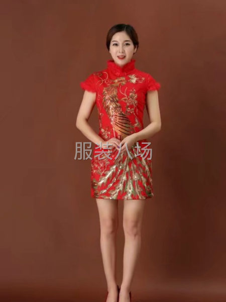 批发红装旗袍秋冬款1千件-第5张图片