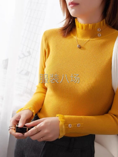 纯色高弹坑条毛衣优质量-第2张图片