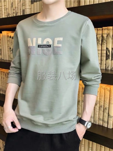 男装圆领套头卫衣秋冬款-第2张图片
