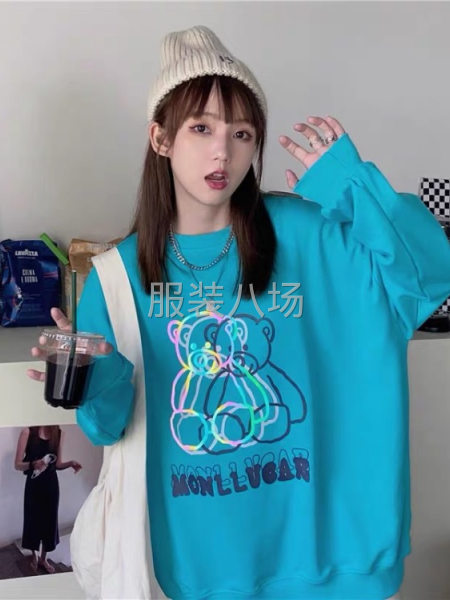 女装连帽套头卫衣圆领卫衣-第2张图片