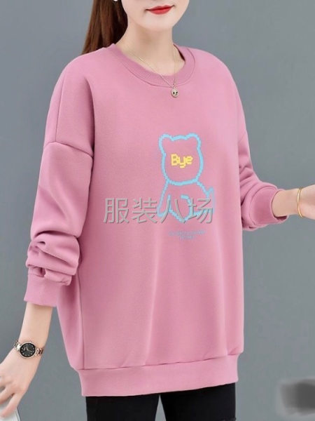 女圆领套头卫衣大版型-第2张图片