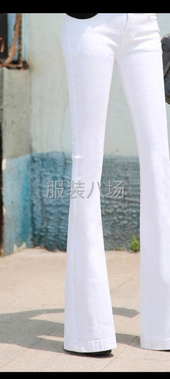 求购33码男士休闲弹力裤[低腰修身小喇叭)白黑各4条-第2张图片