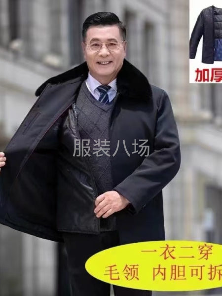 批发男士中老年棉服500件-第2张图片