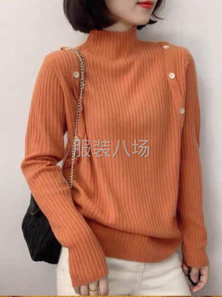 批发女装直播包芯纱坑条针织衫2000件-第3张图片
