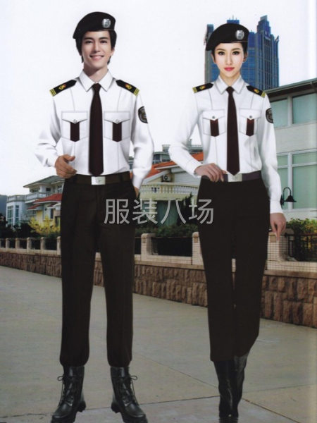 专业生产酒店制服厨师服衬衫裤子保安保洁服-第8张图片