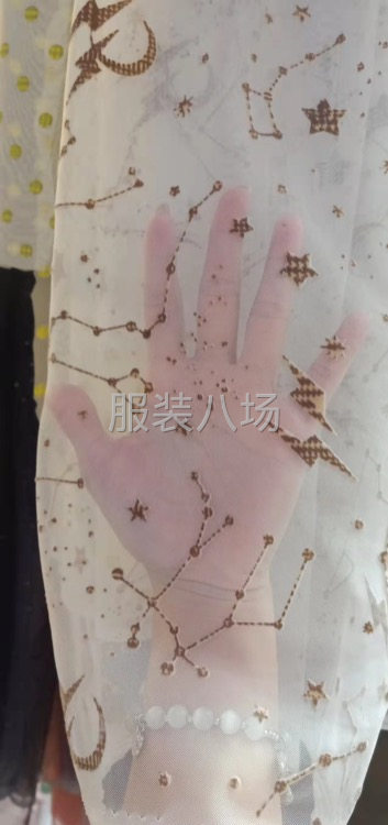 女装时尚面料混色双色植绒-第1张图片