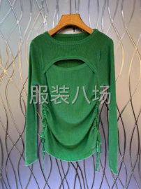 undefined - 2021秋季新款欧货时尚简约圆领镂空两侧抽绳修身针织上 - 图3