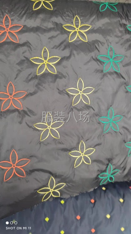 涤纶绗绣绗缝夹棉面料 女装秋冬款棉衣羽绒保暖布料半成品压棉-第3张图片