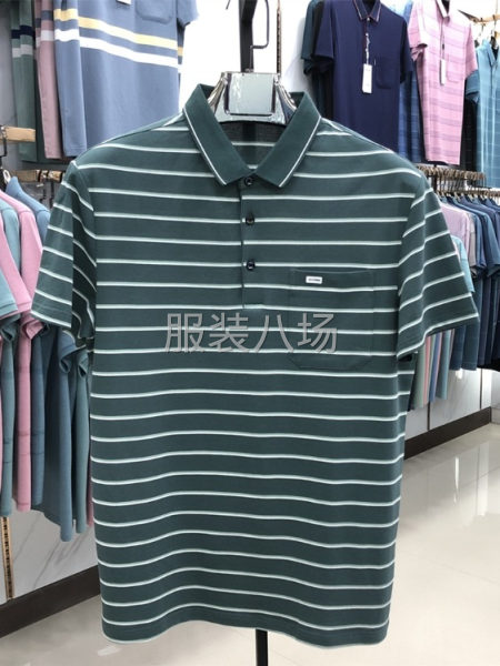 纯棉男装翻领短袖尾货直批-第2张图片