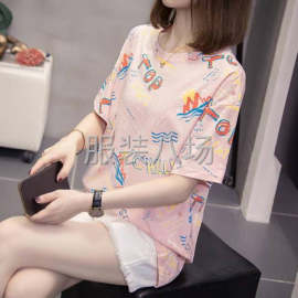 undefined - 纯棉全花女短袖均码多款 - 图5