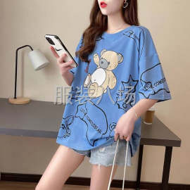 undefined - 纯棉全花女短袖均码多款 - 图1