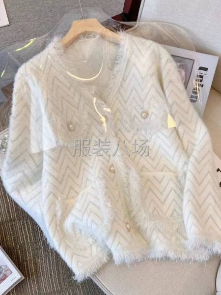 女装水貂流苏毛衣外套-第5张图片
