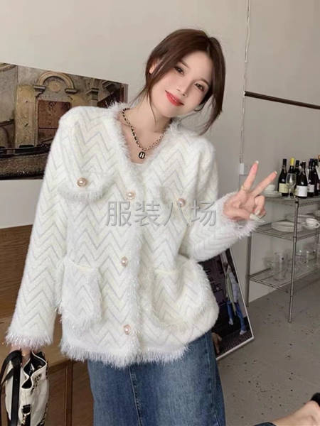 女装水貂流苏毛衣外套-第4张图片